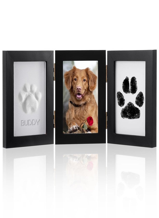 Neyauo Paw Print Frame Kit, Dog/Cat Paw Print Kit Keepsake, Inkless Ink Pad & Soft Clay for Pets, Pet Paws Prints Impression Kits, Wooden Pet Memorial Frame,DIY Dog Lover Gifts - Image 1